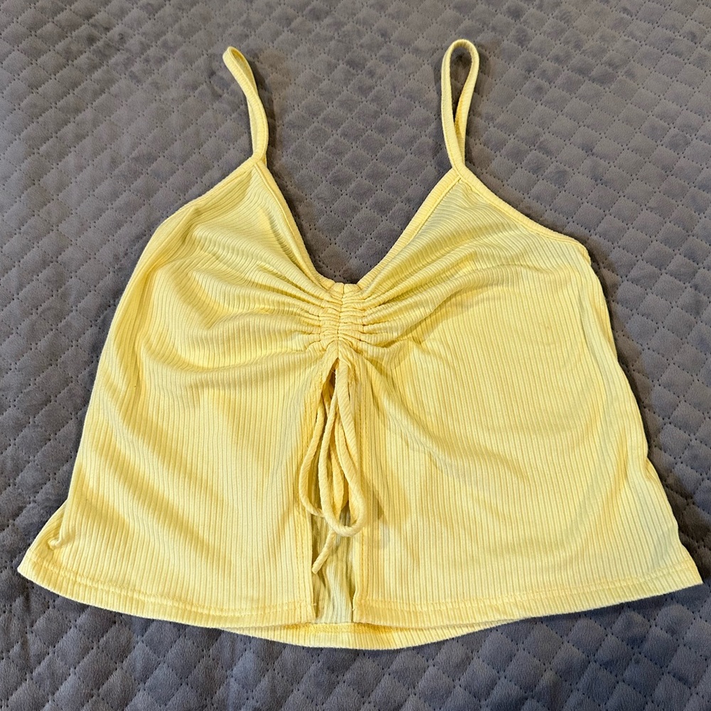 cute yellow open front tank